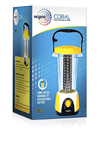 Wipro Coral Rechargeable Emergency Light (Yellow)