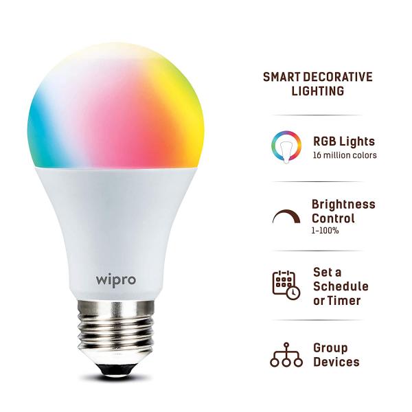 Light up homes in 16 million colours with Wipro Smart Bulb