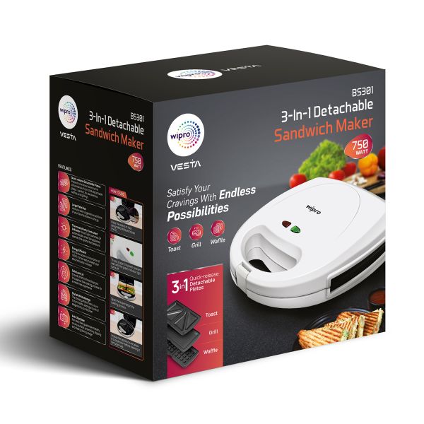 Wipro Vesta Grill 1000 Watt Sandwich Maker